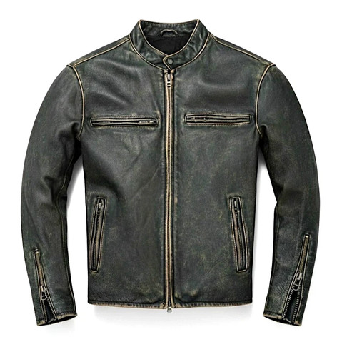 Giacca moto pelle pecora - pelle,
