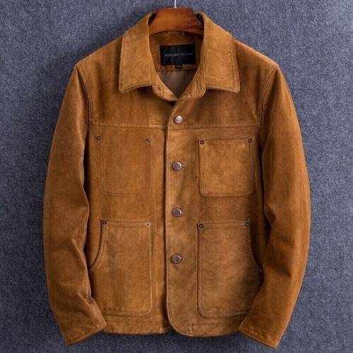 Giacca camicia uomo pelle