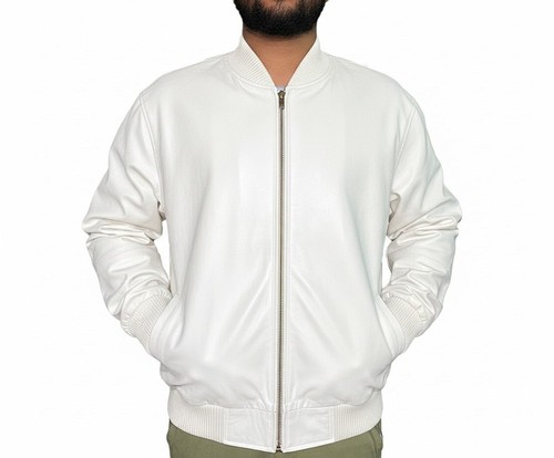 Giubbotto uomo elegante bianco