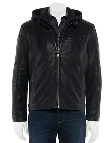Giacca ecopelle uomo fodera - ecopelle,