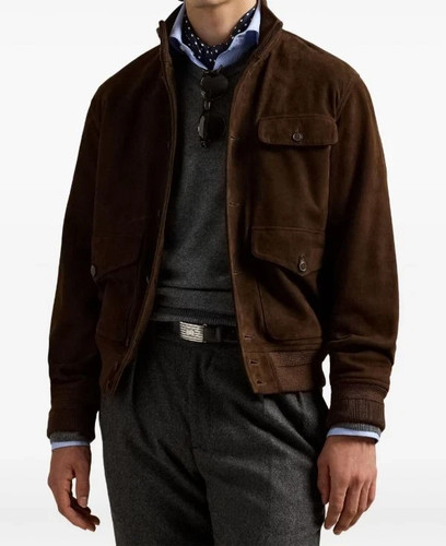 Giubbotto bomber uomo marrone
