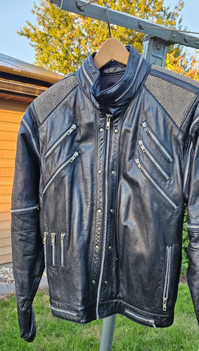 Giacca pelle nera - pelle, con