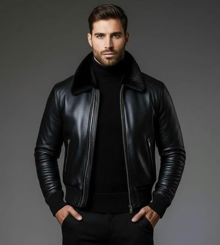 Giubbotto aviatore uomo nero