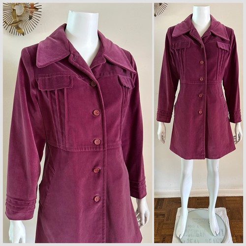 Cappotto velluto prugna anni