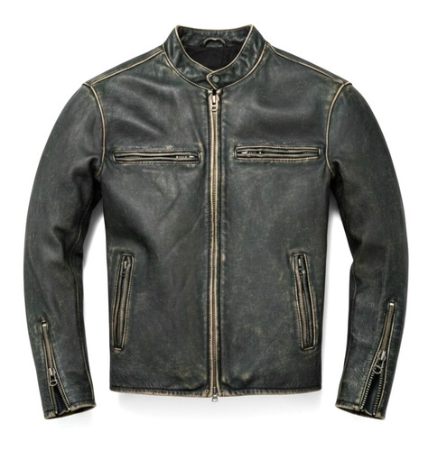 Giacca pelle uomo - , café