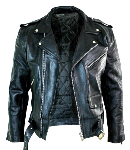 Giacca moto uomo pelle - pelle, vera